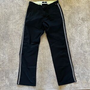 Vans Black Pants with Checkered Accents